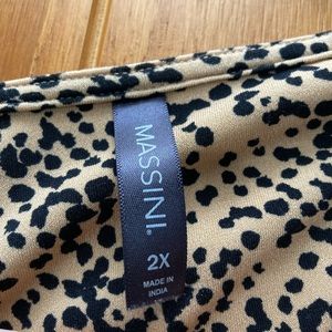 Massini 2x cheetah blouse with front knot